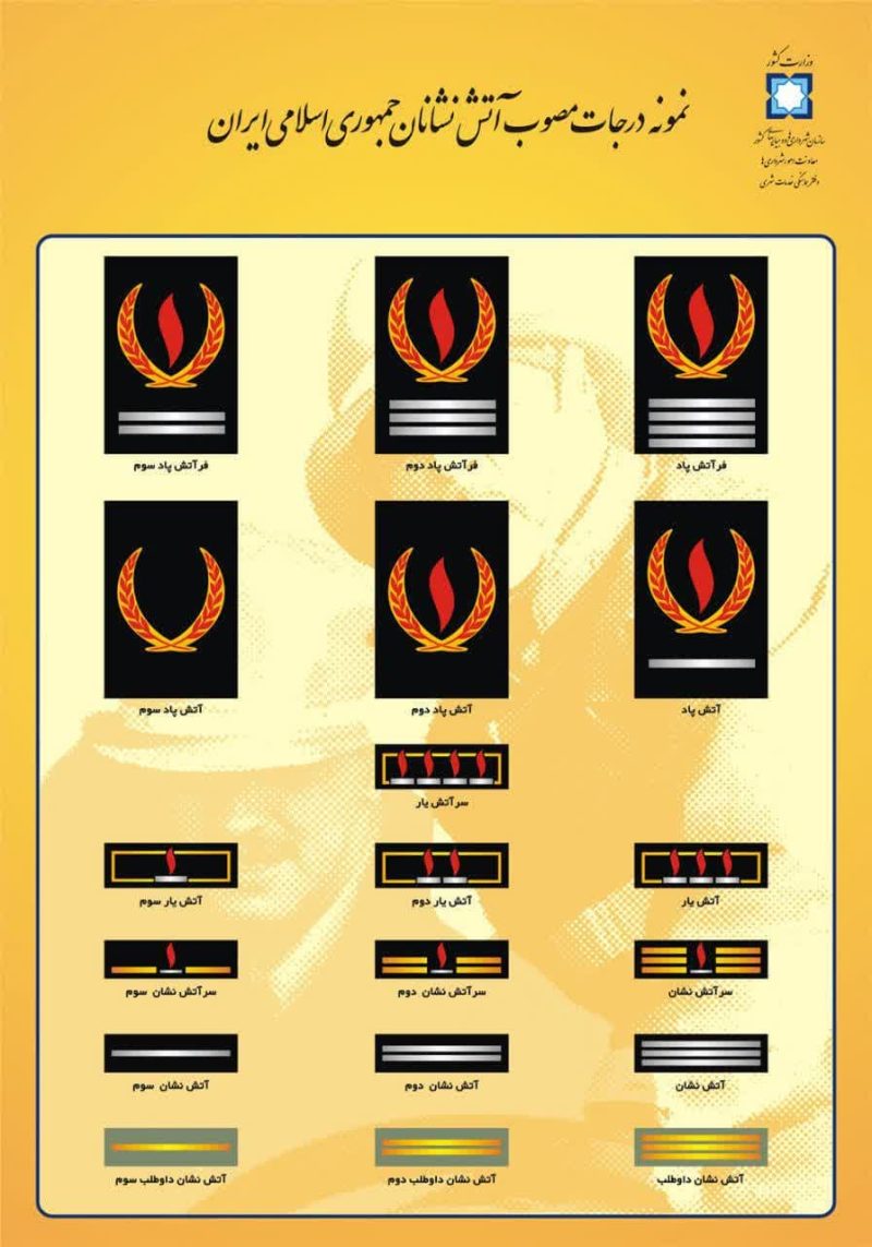 بخشنامه مصوب درجات سازمانی سازمان آتش نشانی کشور